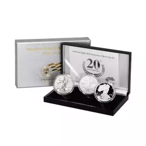 2006-W American Silver Eagle 20th Anniversary Silver 3-Coin Set with Box and COA