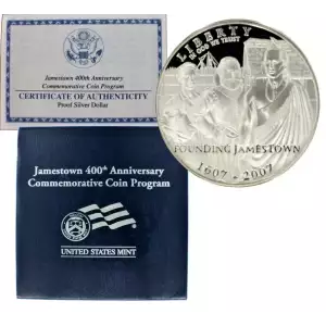 2007-P Jamestown 400th Anniversary Commemorative Silver Dollar Proof