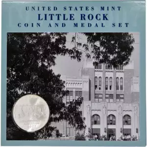 2007-P Little Rock Coin and Medal Set Commemorative Silver Dollar Mint State