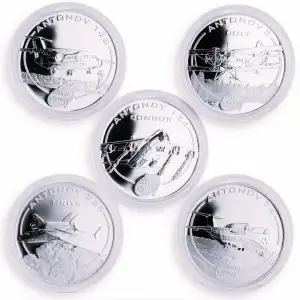 2008 Perth Mint: Antonov Aircraft 5-Coin Silver Set (3)