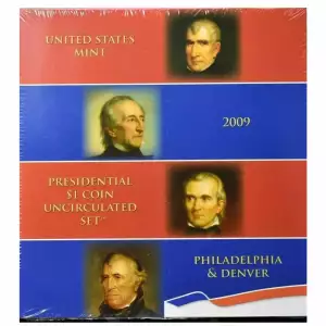 2009-P&D Presidential Dollars Uncirculated Set: 8-Coin Set in Original Packaging (2)