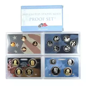 2009-S U.S. Clad Proof Set: Complete 18-Coin Set, with Box and COA