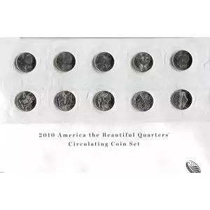 2010-P&D America the Beautiful Quarters Circulating Coin Set