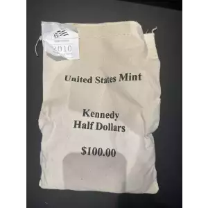 2010-P.&D. Kennedy Half Dollars $100 Sewn Mint Bag
