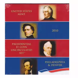 2010-P&D Presidential Dollars Uncirculated Set: 8-Coin Set in Original Packaging