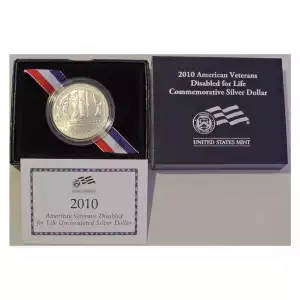 2010-W Disabled Veterans Commemorative Silver Dollar Mint State