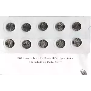 2011-P&D America the Beautiful Quarters Circulating Coin Set