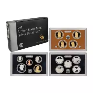 2011-S U.S. Silver Proof Set: Complete 14-Coin Set, with Box and COA