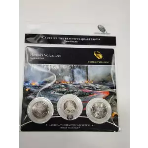 2012 Hawaii Volcanoes America The Beautiful 3-Coin Quarter Set