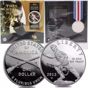 2012 Infantry Soldier Silver Dollar Defenders of Freedom Set Commemorative Proof