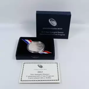 2012-P Star Spangled Banner Commemorative Silver Dollar Mint State