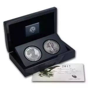 2012-S American Silver Eagle San Francisco 2 Coin Proof and Reverse Proof Set (2)