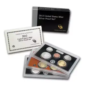 2012-S U.S. Silver Proof Set: Complete 14-Coin Set, with Box and COA