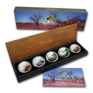 2013 5-Coin 1 oz Silver Discover Australia Proof Set (3)