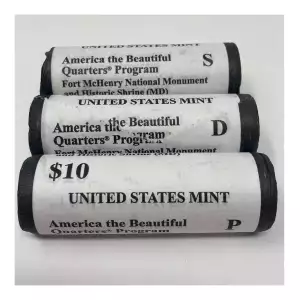 2013 ATB Quarter Fort McHenry National Monument & Shrine MD PDS U.S. Mint Rolls (2)