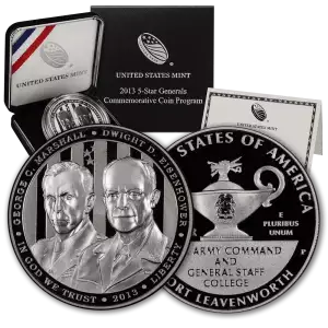 2013-P 5-Star General Commemorative Silver Dollar Proof