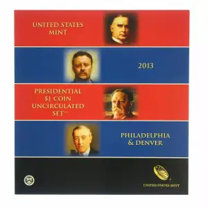 2013-P&D Presidential Dollars Uncirculated Set: 8-Coin Set in Original Packaging (2)