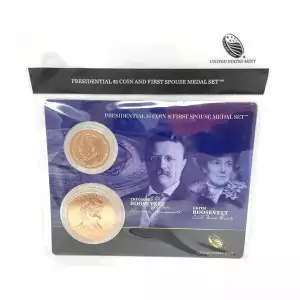 2013 Presidential $1 Coin and Spouse Medal Set: Theodore & Edith Roosevelt