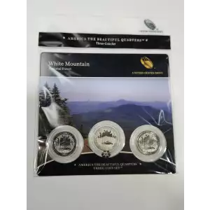 2013 White Mountains America The Beautiful 3-Coin Quarter Set