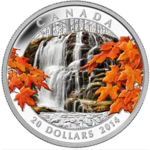 2014 $20 Autumn Falls - Pure Silver Coin (2)