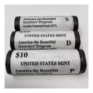 2014 ATB Quarter Arches National Park UT PDS U.S. Mint Rolls