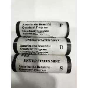 2014 ATB Quarter Great Smoky Mountains National Park TN PDS U.S. Mint Rolls