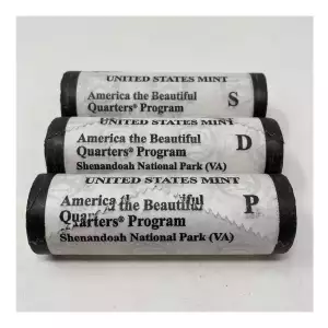 2014 ATB Quarter Shenandoah National Park VA PDS U.S. Mint Rolls (2)