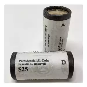 2014 Franklin Roosevelt Presidential Dollar P&D U.S. Mint Rolls (2)