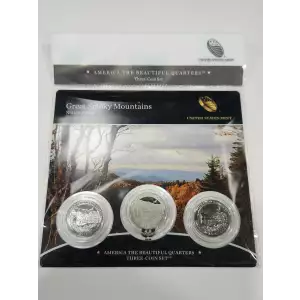 2014 Great Smoky Mountains America The Beautiful 3-Coin Quarter Set