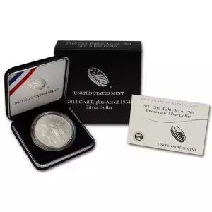 2014-P Civil Rights Act of 1964 Commemorative Silver Dollar Mint State