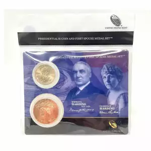 2014 Presidential $1 Coin and Spouse Medal Set: Warren & Florence Harding