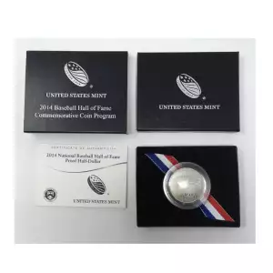 2014-S National Baseball Hall Of Fame Proof Clad Half Dollar