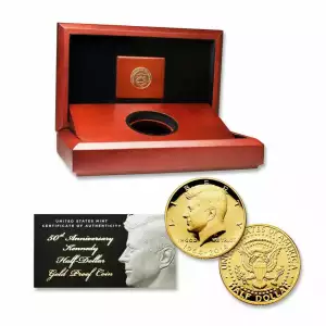 2014-W 3/4 oz JFK Half Dollar Gold Coin (Box & COA)