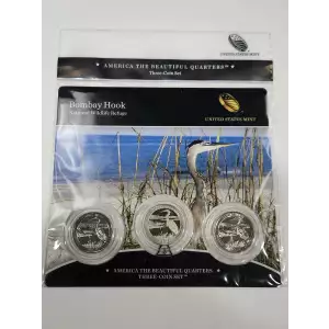 2015 Bombay Hook America The Beautiful 3-Coin Quarter Set