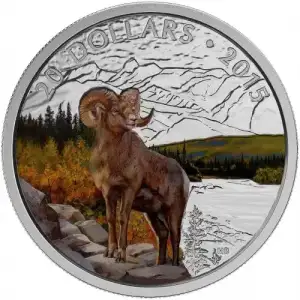 2015 Canadian Bighorn Sheep 1 oz Silver Coin $20 (3)