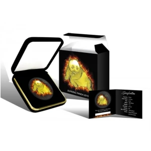 2015 Chinese “Burning Panda” Ruthenium Finish and 24K Gold Plating