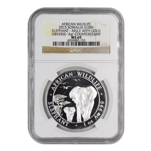 2015 ELEPHANT - MULE WITH GOLD OBVERSE-