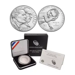 2015-P March of Dimes Commemorative Silver Dollar Mint State