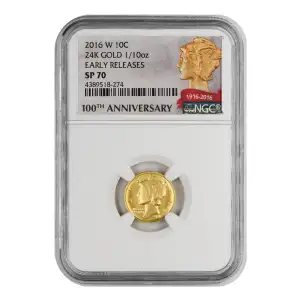 2016 24K GOLD 1/10oz EARLY RELEASES