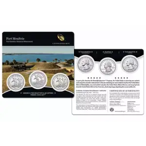 2016 Fort Moultrie America The Beautiful 3-Coin Quarter Set
