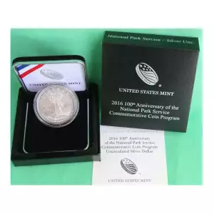 2016-P 100th National Park Service Commemorative Silver Dollar Mint State