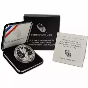 2016-P 100th National Park Service Commemorative Silver Dollar Proof