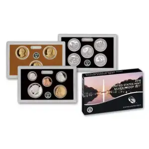 2016-S U.S. Silver Proof Set: Complete 13-Coin Set, with Box and COA