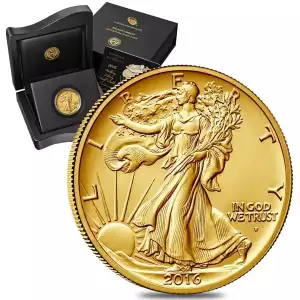 2016-W 1/2 oz Gold Walking Liberty Centennial Coin w/OGP 