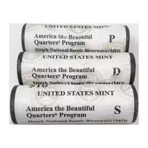 2017 ATB Quarter Ozark National Scenic Riverways MO PDS U.S. Mint Rolls (2)