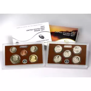 2017-S U.S. Clad Proof Set: Complete 10-Coin Set, with Box and COA