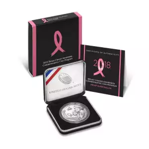 2018 Breast Cancer Awareness Commemorative Silver Dollar Proof