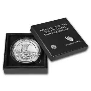 2018-P 5 oz Silver America the Beautiful Quarter, Block Island, (Burnished)