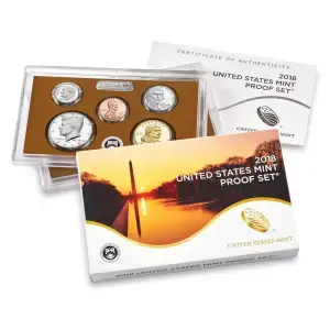 2018-S U.S. Clad Proof Set: Complete 10-Coin Set, with Box and COA