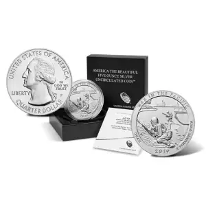 2019-P 5 oz Silver America the Beautiful Quarter, War in Pacific, (Burnished)